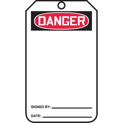 Picture of Accuform Danger Safety Tag - Blank Cardstock
