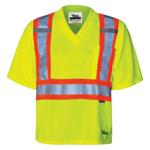 Picture of Viking® Green 6005 Journeyman V-Neck Safety Shirt - X-Large