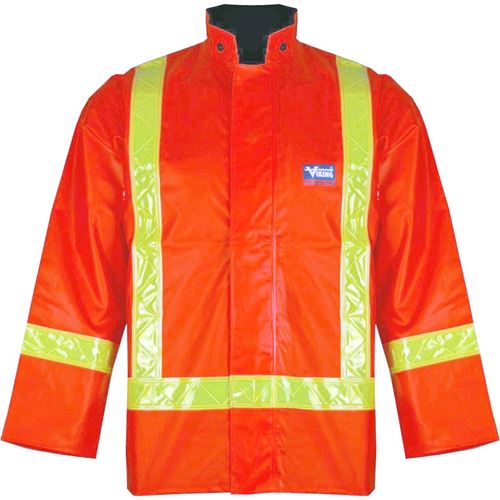 Picture of Viking® 6210 Series Orange Journeyman Hi-Viz PVC Rain Suit Jacket - Medium