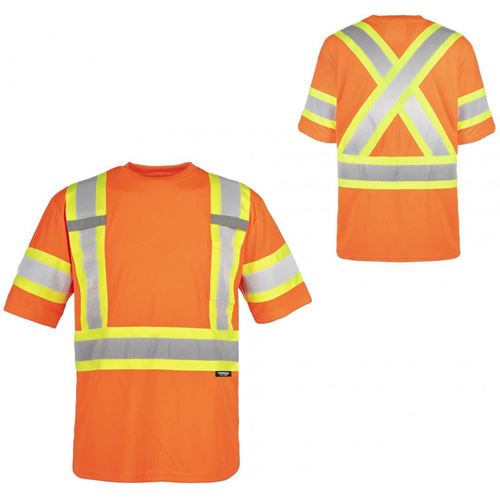 Picture of TERRA® Orange Polyester Mesh Traffic T-Shirt - 2X-Large