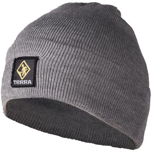 Picture of TERRA® Grey Knitted Ribbed Toque