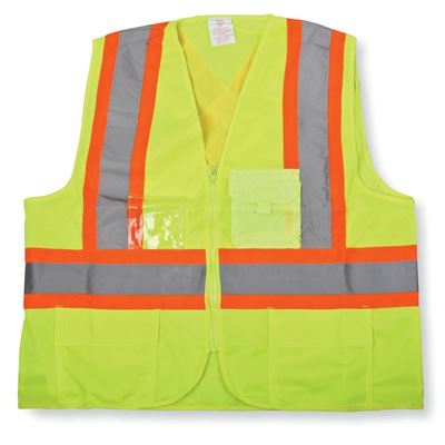 Picture of Big K BK204 Green Sized Polyester Zipper Safety Vests