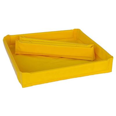 Picture of ESP Yellow PVC Collapsible Mini Berms - 24" x 24" x 6"