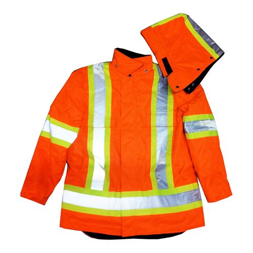 Picture of Stalworth Style 299 Orange Premium Waterproof Insulated Hydro Parka with Reflective Tape - Medium