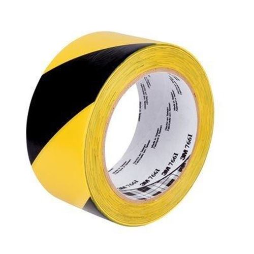 Picture of 3M™ Black/Yellow Aisle Marking Tape - 2" x 36 Yards