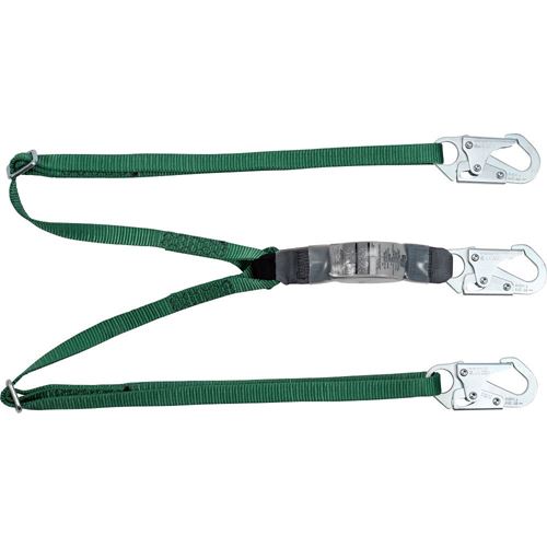 Picture of MSA 6' V-Series Twin-Leg Adjustable Energy-Absorbing Lanyard - 2 Locking Snap Hooks