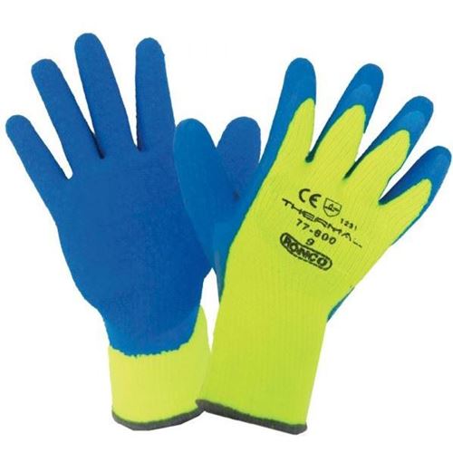 Picture of Ronco 77-600 THERMAL Latex Coated Cold Resistant Gloves - Size 8