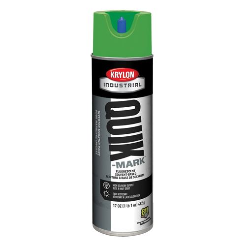 Picture of Krylon® Quik-Mark™ Solvent-Based Inverted Marking Paint - Fluorescent Neon Green