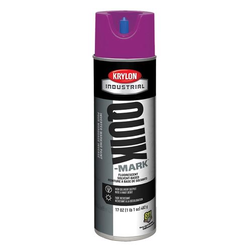 Picture of Krylon® Quik-Mark™ Solvent-Based Inverted Marking Paint - Fluorescent Purple