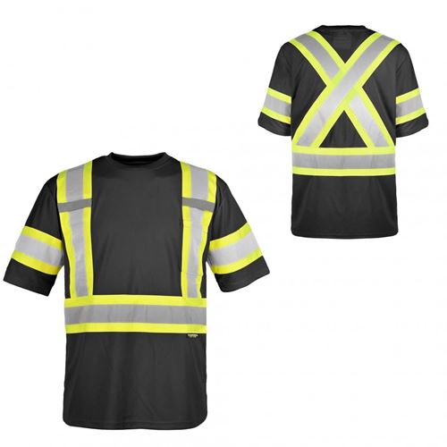 Picture of TERRA® Black Polyester Mesh Traffic T-Shirt