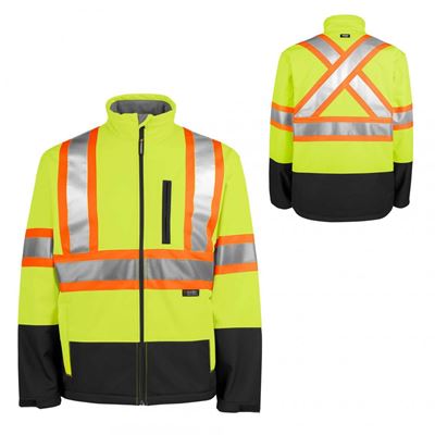 Picture of TERRA® Yellow Hi-Viz Softshell Jacket with Reflective Tape